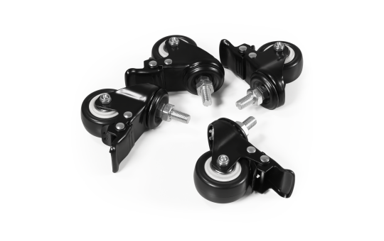 Tischrollen imstande, 4er-Set, schwarz, Tragkraft je 50kg Tischrollen imstande, 4er-Set, schwarz, Tragkraft je 50kg