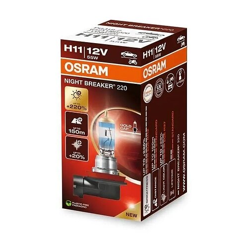 OSRAM H11 12V 55W PGJ19-2 NIGHT BREAKER® 220 +220% 1 Stück