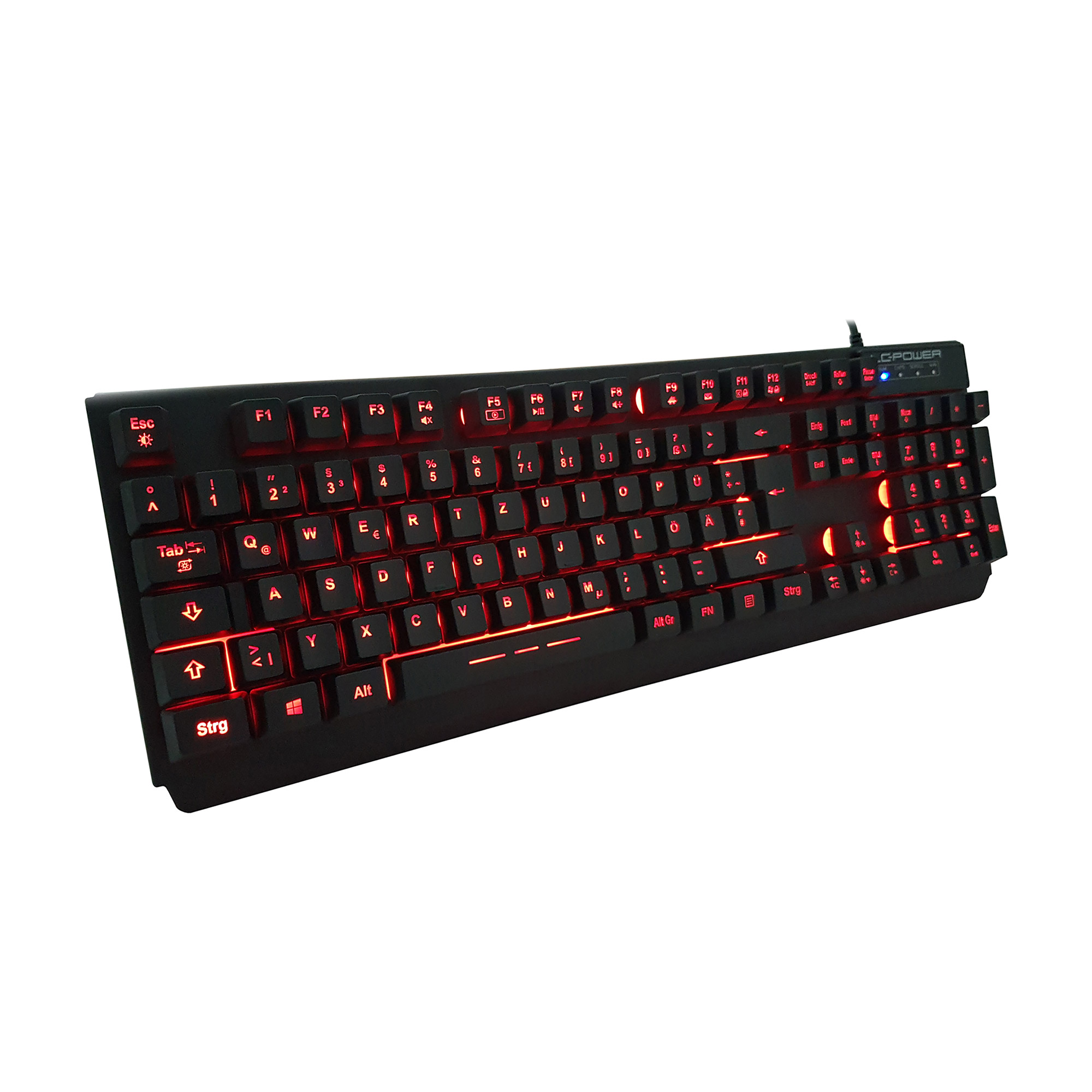 LC-Power LC-KEY-4B-LED Beleuchtete LED-Tastatur DE, USB, schwarz LC-Power LC-KEY-4B-LED Beleuchtete LED-Tastatur DE, USB, schwarz