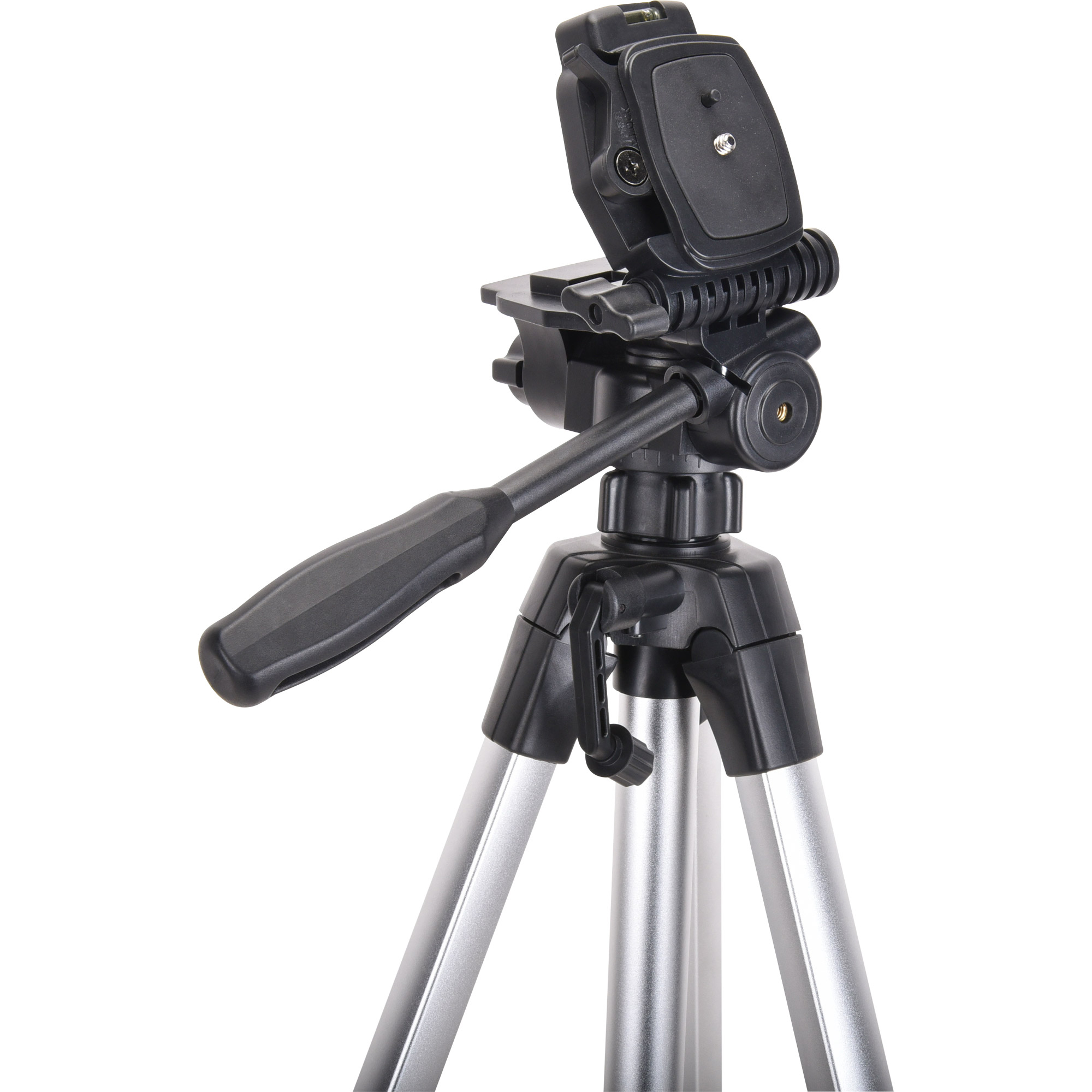 Inline® Stativ für Digitalkameras und Videokameras, Aluminium, silber