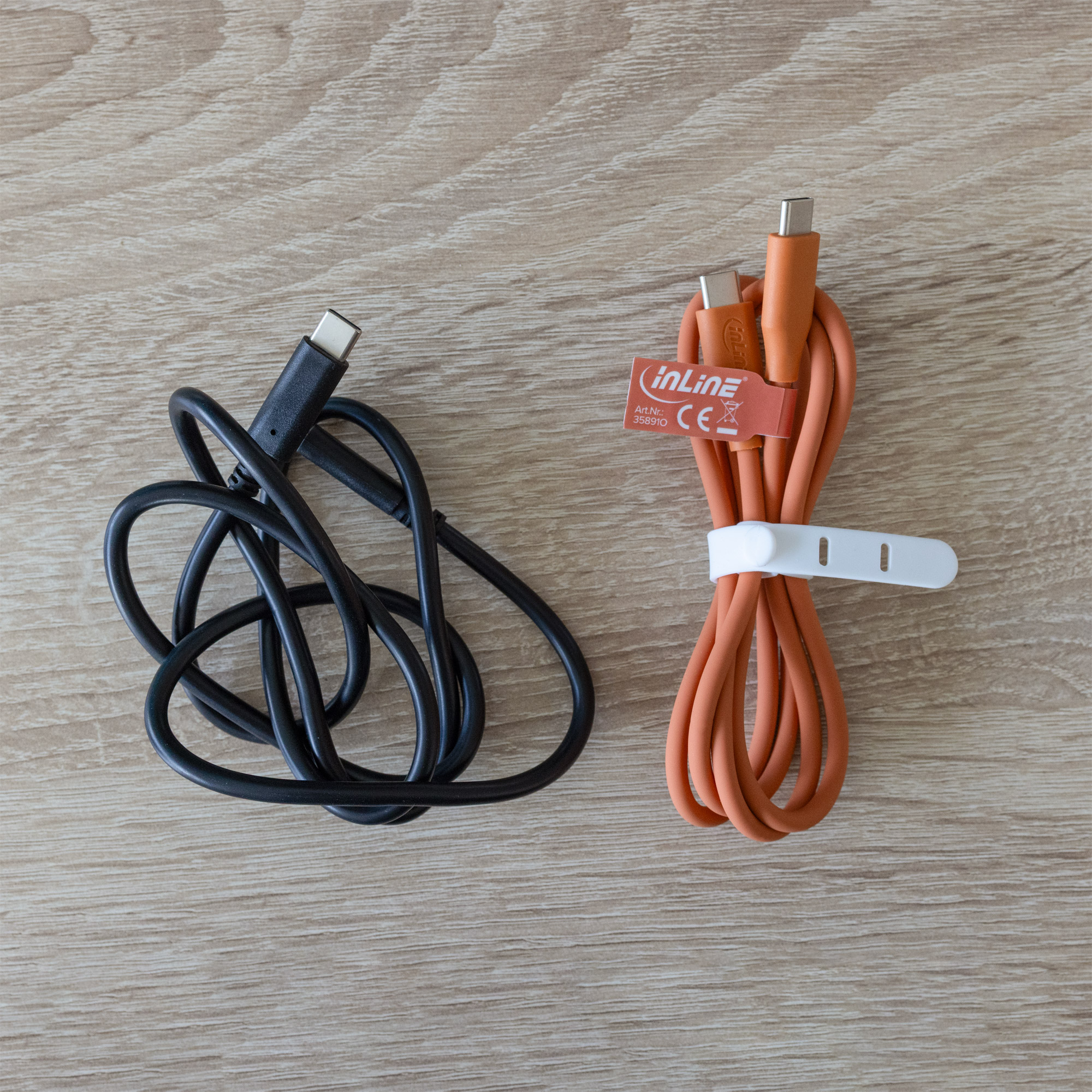 InLine® "Colour your Charge" USB-C Schnellladekabel 100W Orange 2m