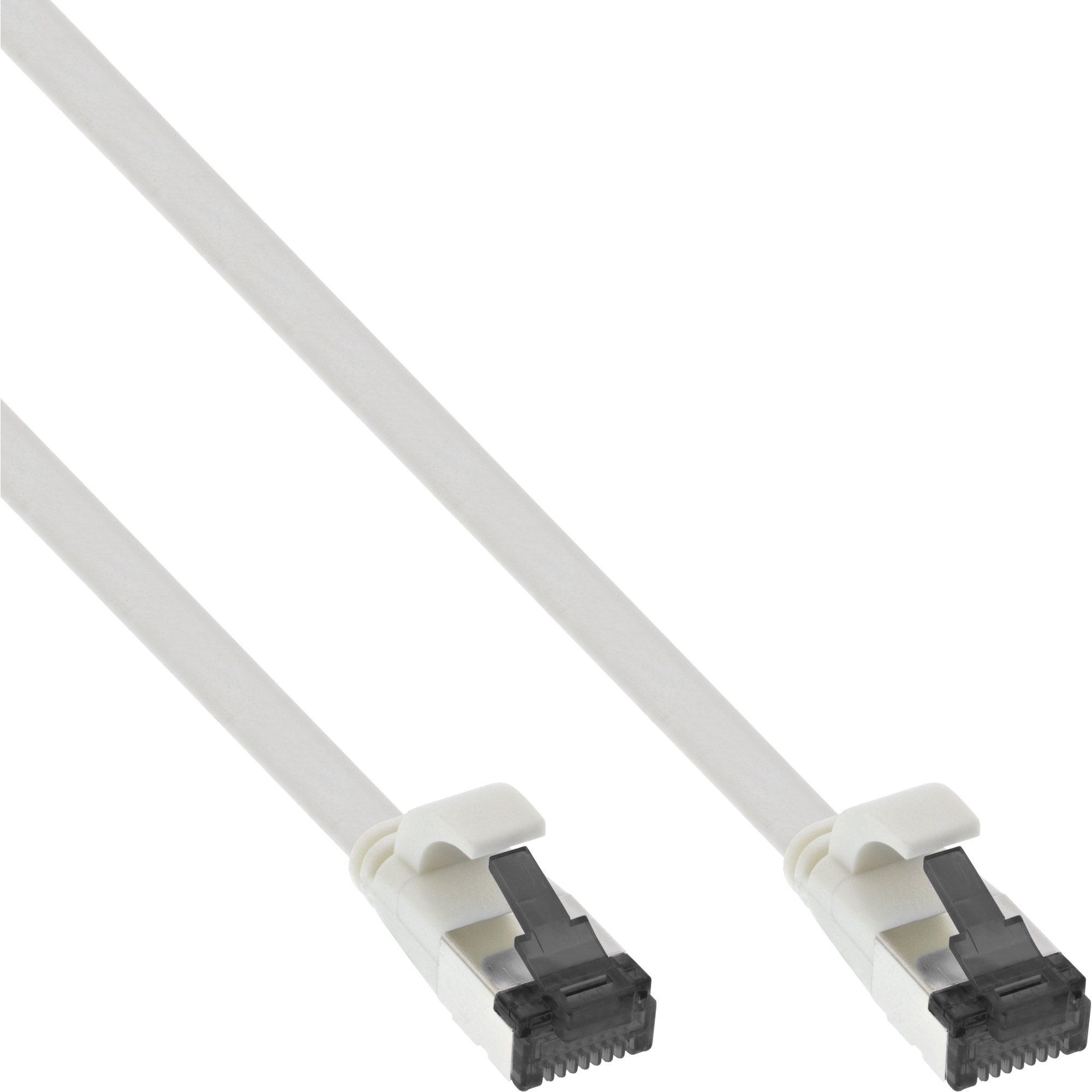 Inline® Patchkabel flach, U/FTP, Cat.8.1, TPE halogenfrei, weiß, 7,5m Inline® Patchkabel flach, U/FTP, Cat.8.1, TPE halogenfrei, weiß, 7,5m