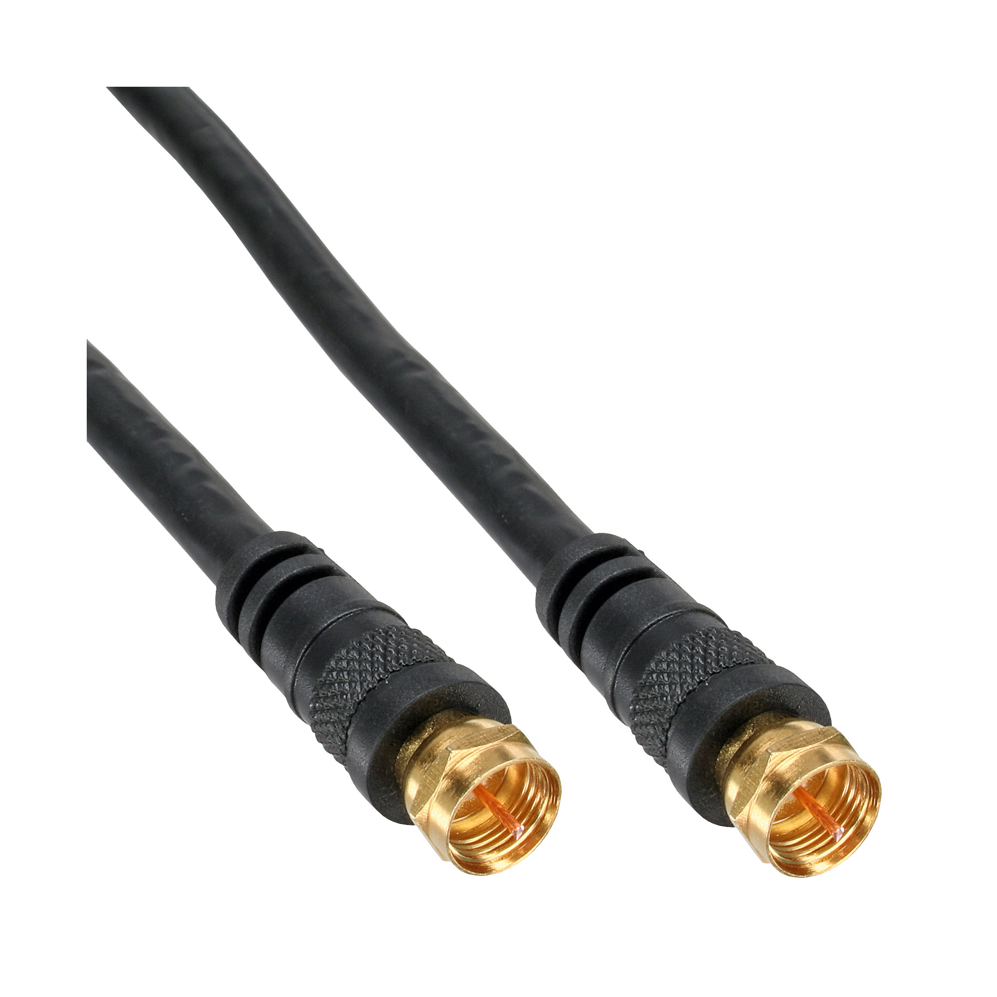 Inline® SAT-Anschlusskabel, 2x geschirmt, 2x F-Stecker, >85dB, schwarz, 3m