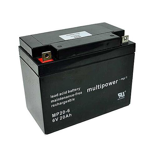 Multipower MP20-6 AGM Akku 6 V 20 Ah - M5 Schraubenschluss