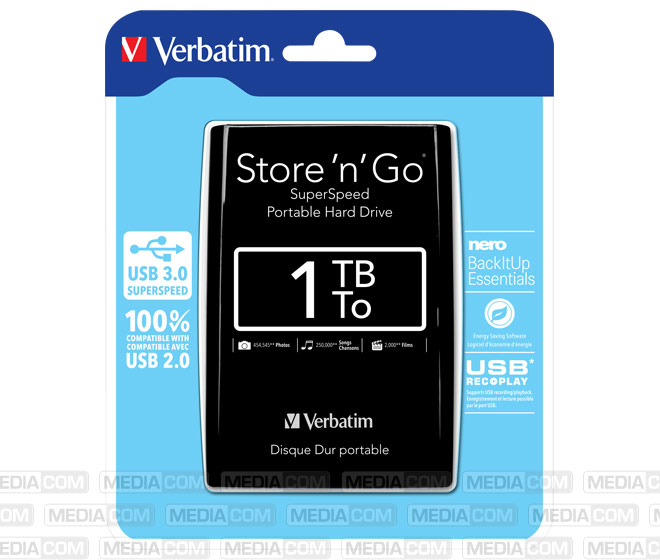 Festplatte 1TB, USB 3.0, 6.35cm (2.5''), schwarz Festplatte 1TB, USB 3.0, 6.35cm (2.5''), schwarz