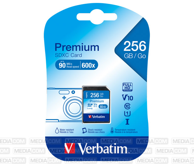 SDXC-Card 256GB, Premium, Class 10, U1, UHS-I SDXC-Card 256GB, Premium, Class 10, U1, UHS-I
