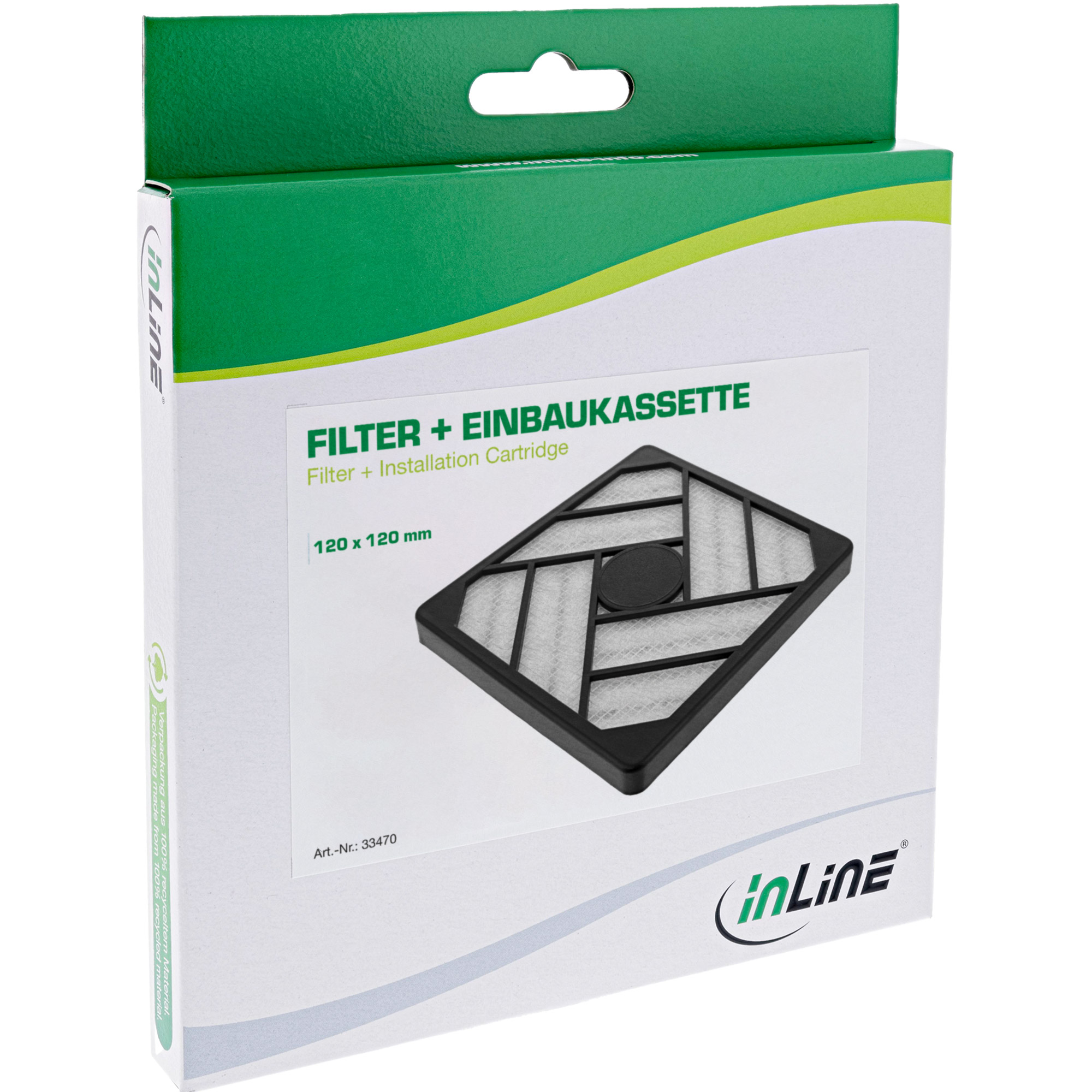 Inline® Filter + Einbaukassette, 120x120mm
