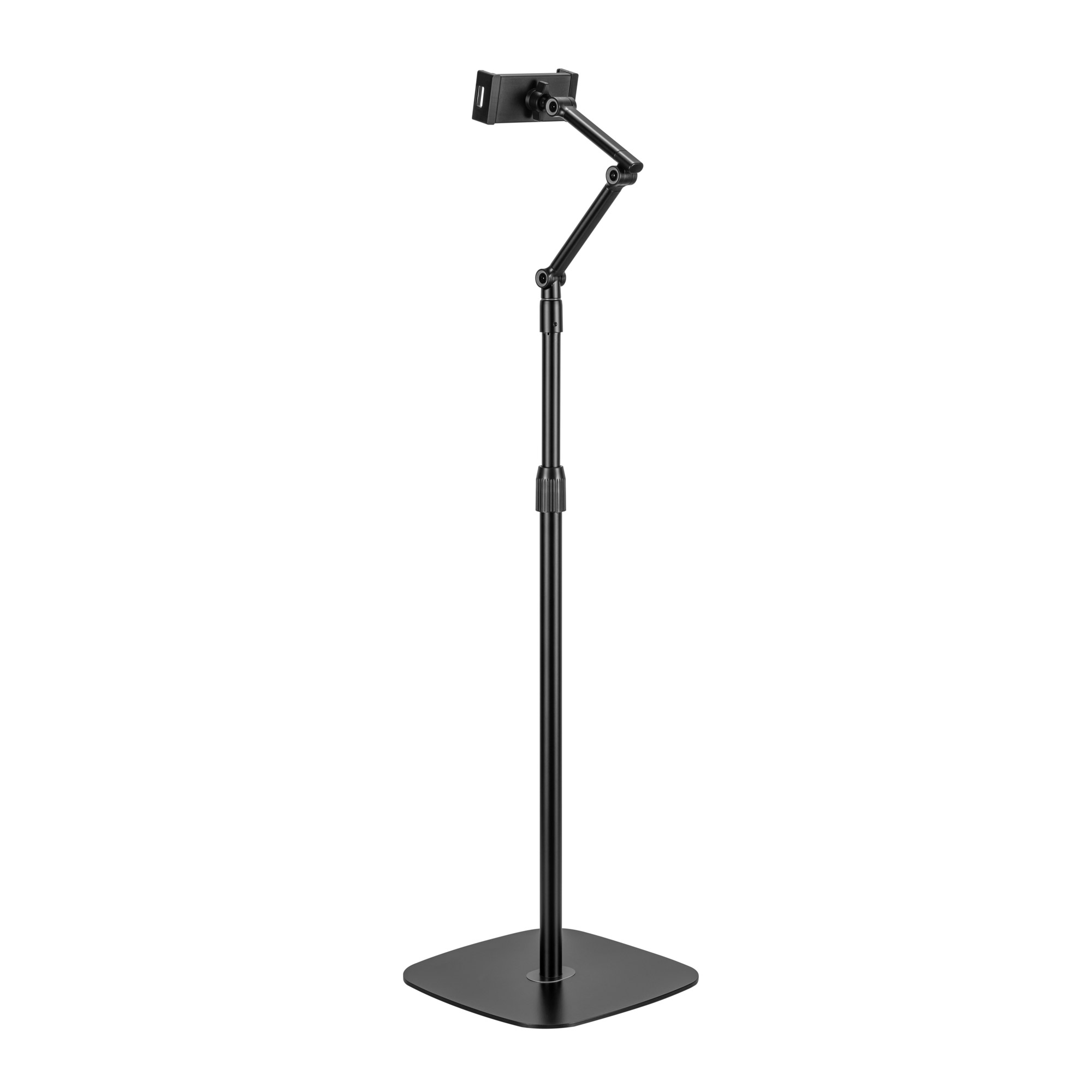 Inline® Tablet Halterung mit Bodenplatte aus Metall, bis 12,9", schwarz