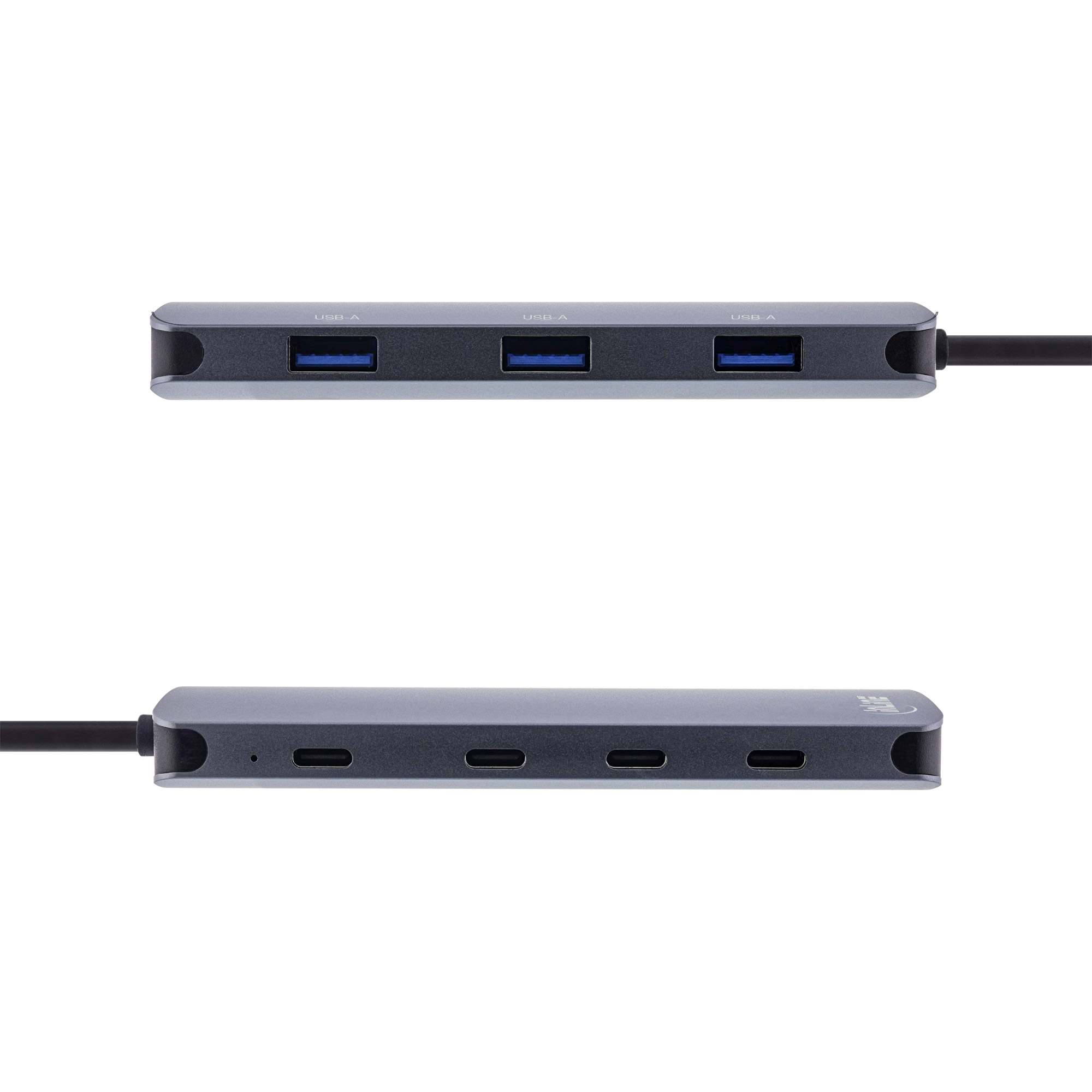 Inline® USB 3.2 Gen.2 Hub, 4x USB-C + 3x USB-A, PD 100W, Aluminium, grau Inline® USB 3.2 Gen.2 Hub, 4x USB-C + 3x USB-A, PD 100W, Aluminium, grau