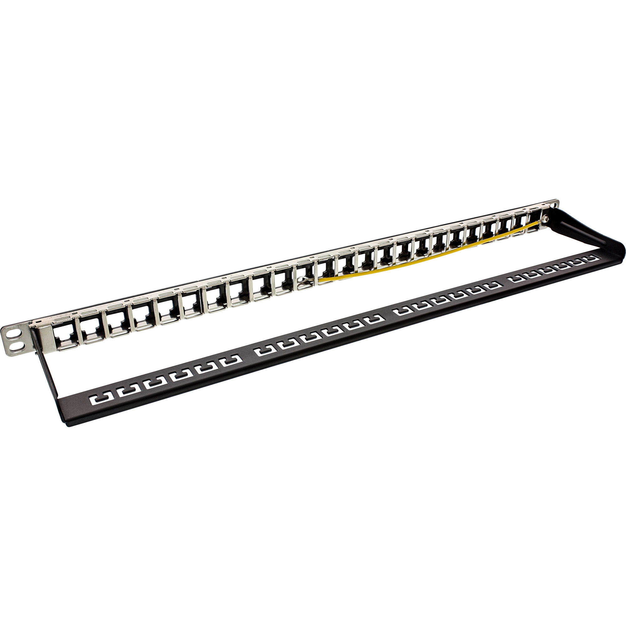 Inline® Patchfeld Leerblech 24-fach, für RJ45 Keystone Snap-In 19"/0.5HE schwarz