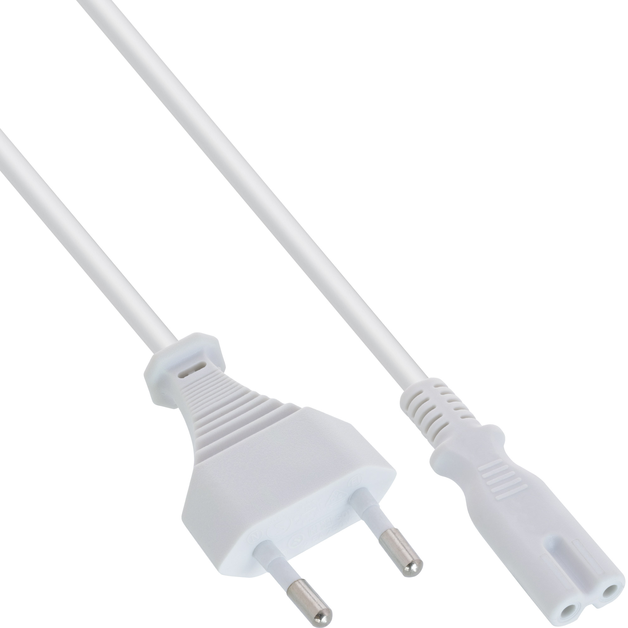 Inline® Netzkabel, Netzstecker auf Euro 8 C7 Stecker, weiß, 3,0m Inline® Netzkabel, Netzstecker auf Euro 8 C7 Stecker, weiß, 3,0m