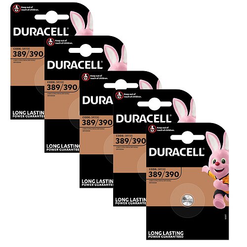 SR54 390 / 389 MulitDrain Silberoxid Batterie Duracell 1,55 V - 5er Verpackung