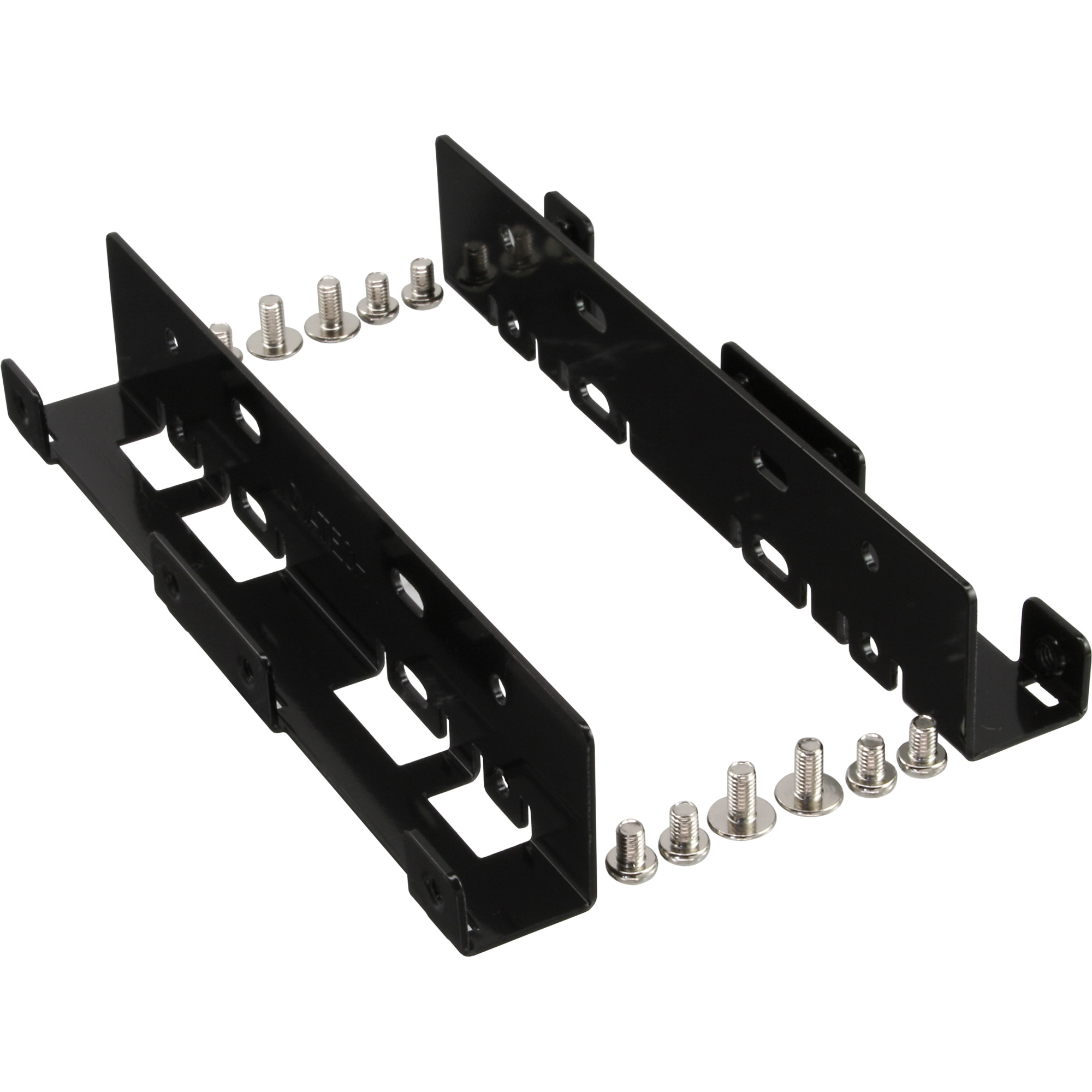 Inline® HDD/SSD Einbauschienen, 2x 6,35cm (2,5") zu 8,89cm (3,5"), schwarz Inline® HDD/SSD Einbauschienen, 2x 6,35cm (2,5") zu 8,89cm (3,5"), schwarz