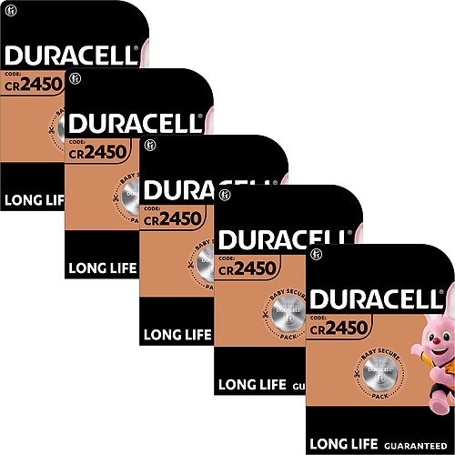 Duracell CR2450 Lithium Knopfzelle 3V Batterie 5er Verpackung