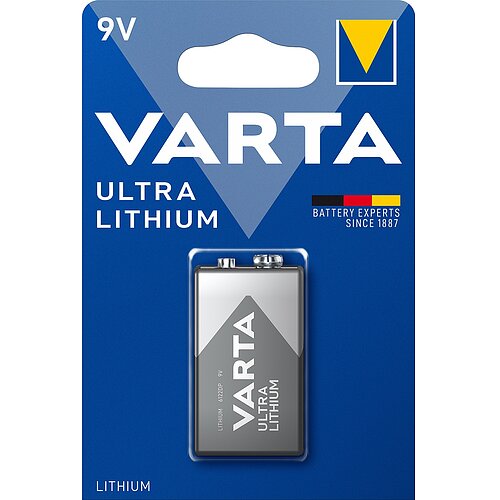 1x Varta Ultra Lithium 9V Block 6FR22 Batterie