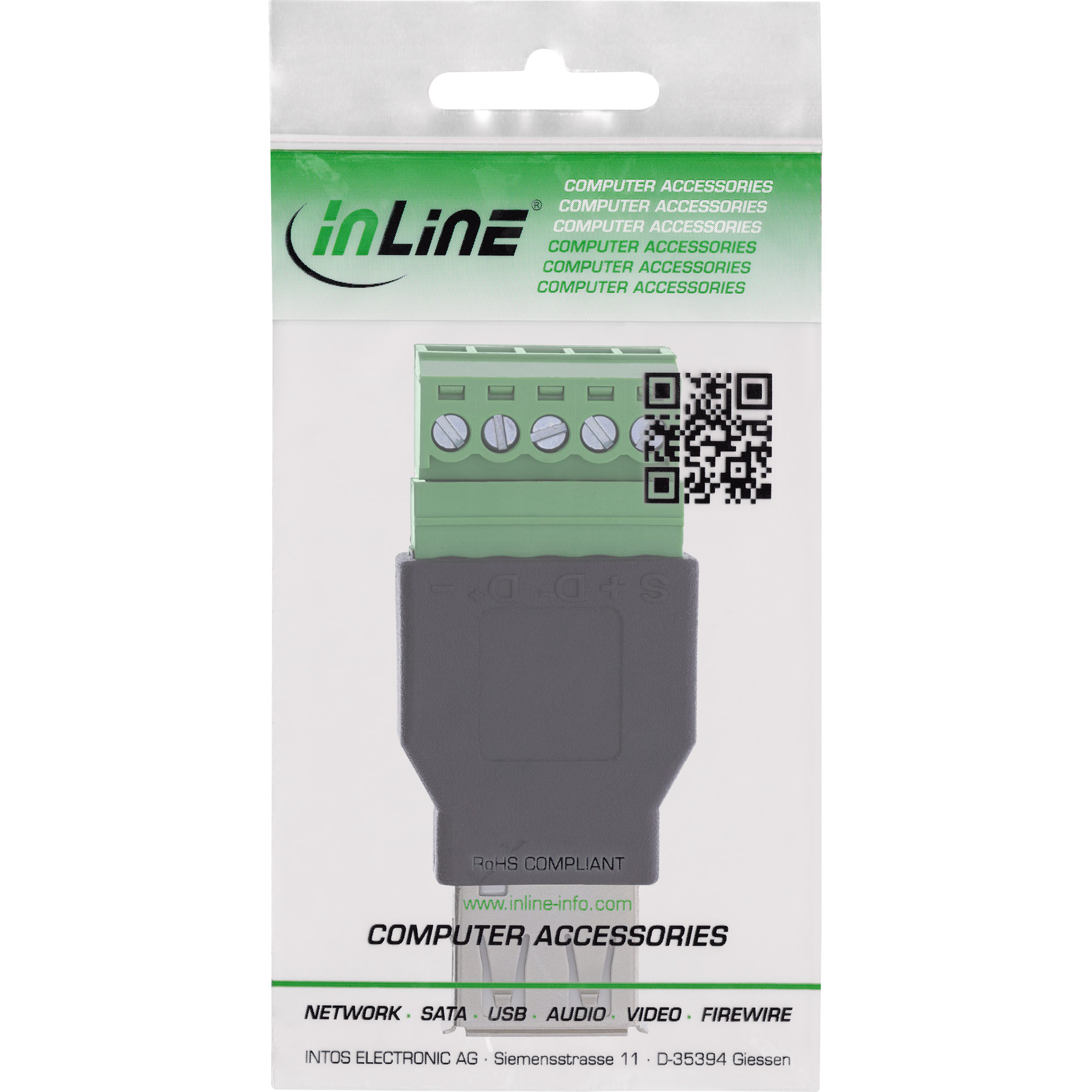 InLine® USB-A Buchse auf Terminalblock, 5-polig, ohne Kabel InLine® USB-A Buchse auf Terminalblock, 5-polig, ohne Kabel