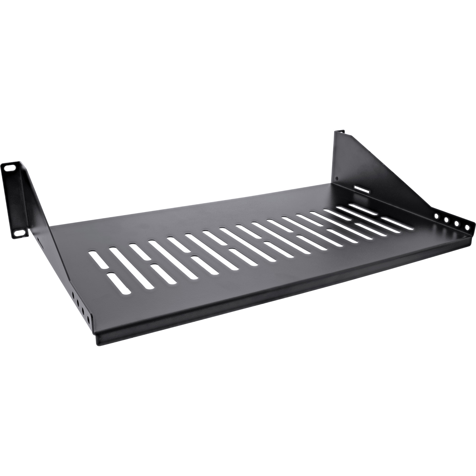 Inline® 19" Fachboden, 250mm, 20kg, 2HE, RAL 9005 schwarz