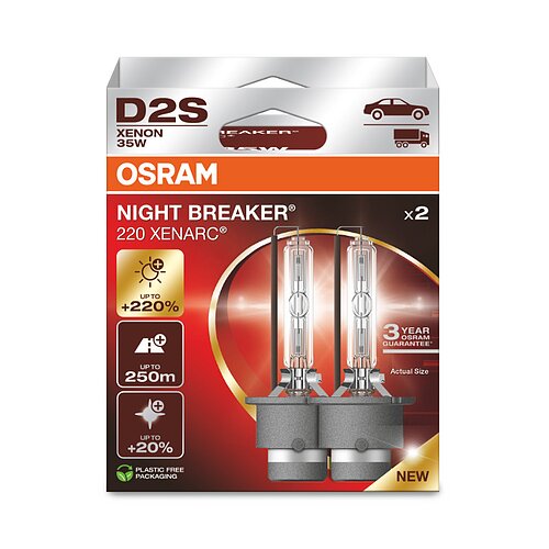OSRAM D2S 35W XENARC® NIGHT BREAKER® 220 - 2er Paket