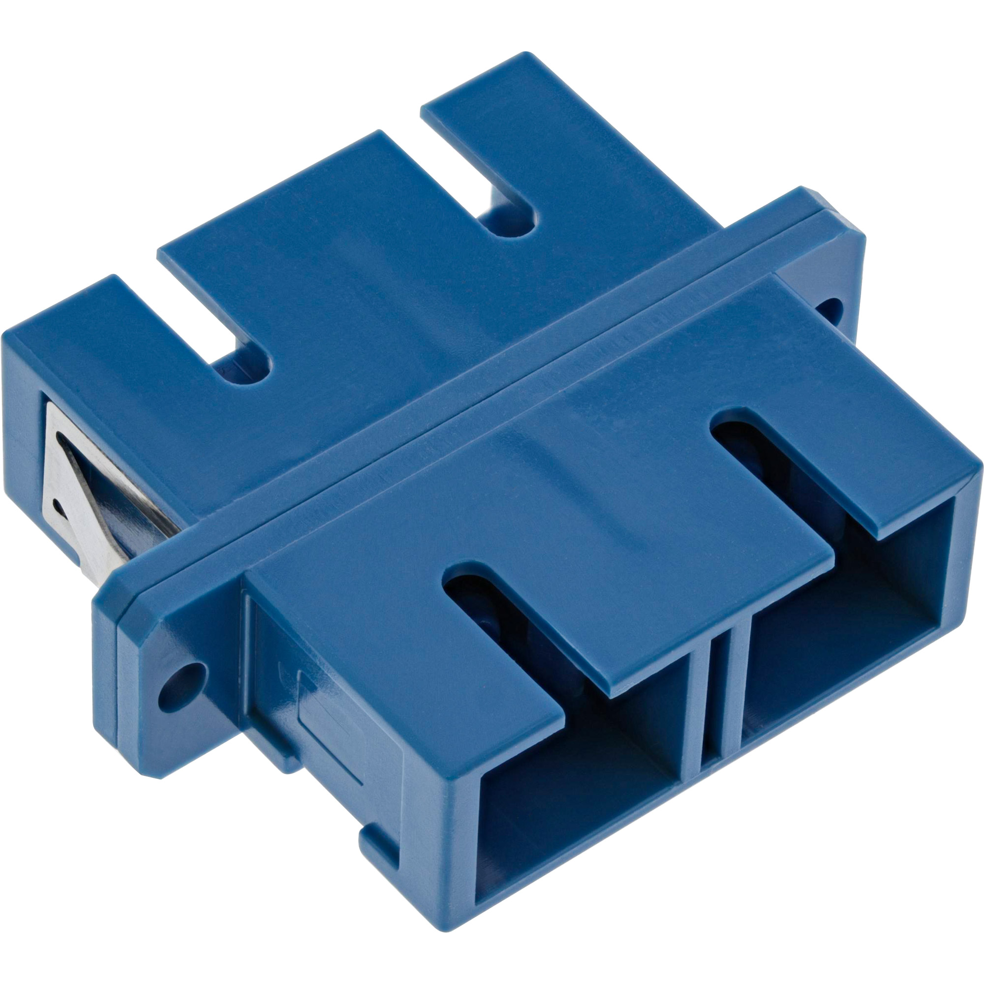 Inline® LWL Kupplung, Duplex SC/SC, singlemode, blau, Keramik-Hülse, zum Einbau
