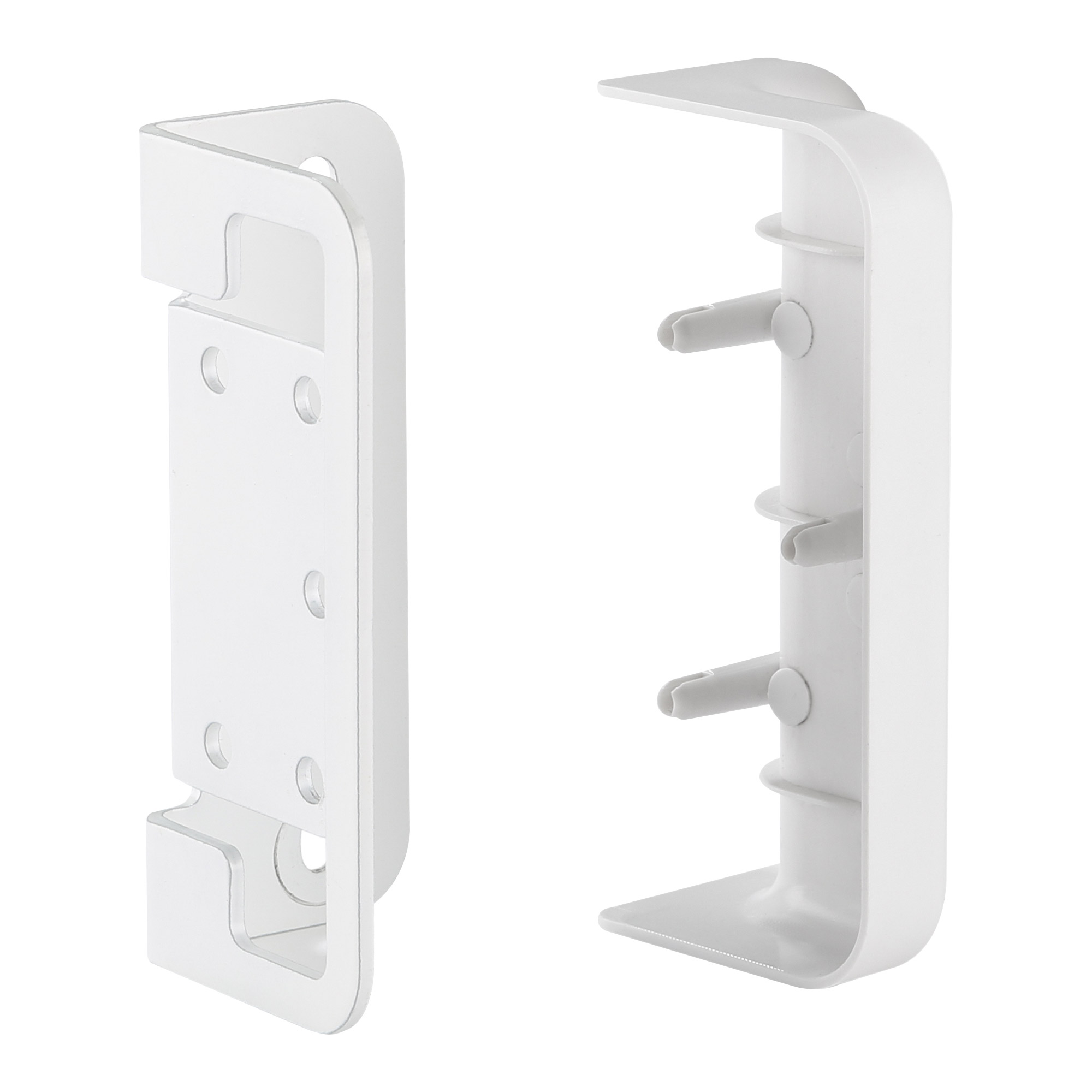 Inline® Slatwall Befestigungswinkel für Wandhalterung Panel, weiß, 2er-Set
