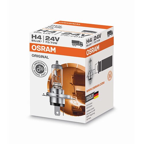 H4 24V 75/70W P43t Heavy Duty Faltschachtel OSRAM