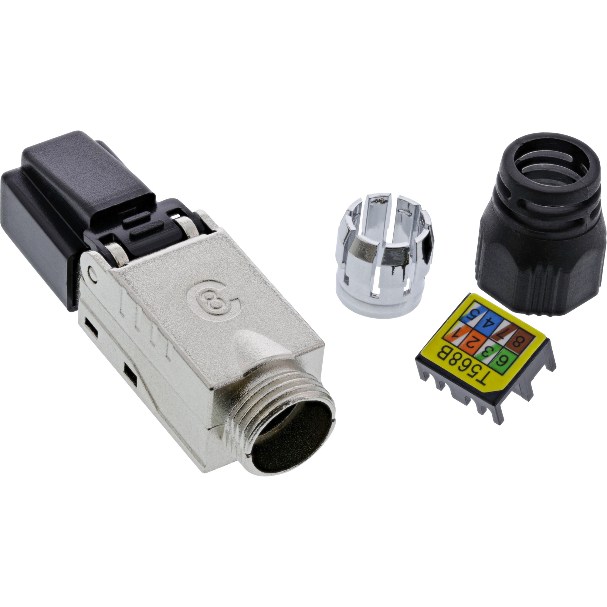 Inline® RJ45 Stecker Cat.8.1 2000MHz, feldkonfektionierbar, geschirmt, Schraubv.