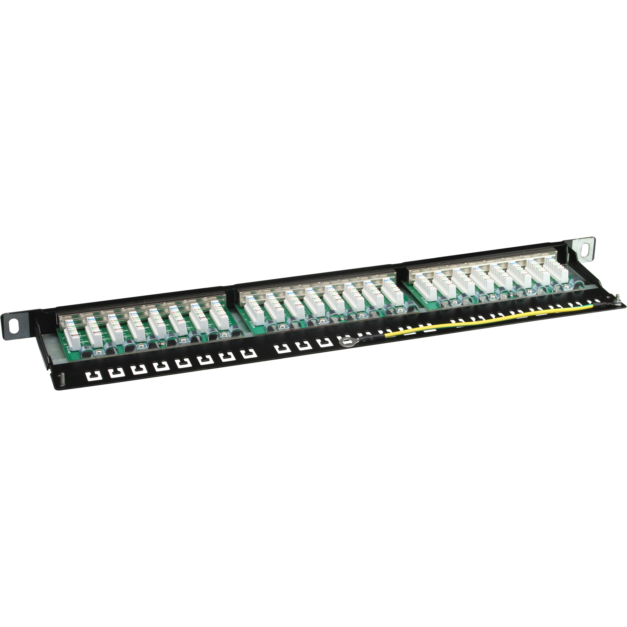 Inline® Patchfeld Cat.6, 24-fach, 48,26cm (19"), 0.5HE, schwarz RAL9005