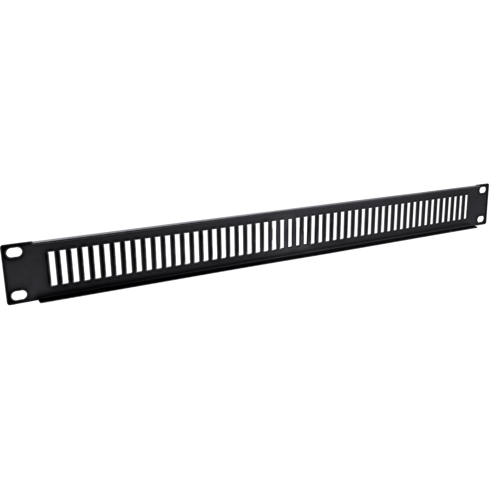 Inline® 19" Blindplatte perforiert, 2HE, RAL 9005 schwarz