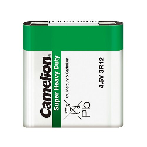 5x Camelion Super Heavy Duty 4.5V Flachbatterie 3R12 Zink-Kohle 5x Camelion Super Heavy Duty 4.5V Flachbatterie 3R12 Zink-Kohle