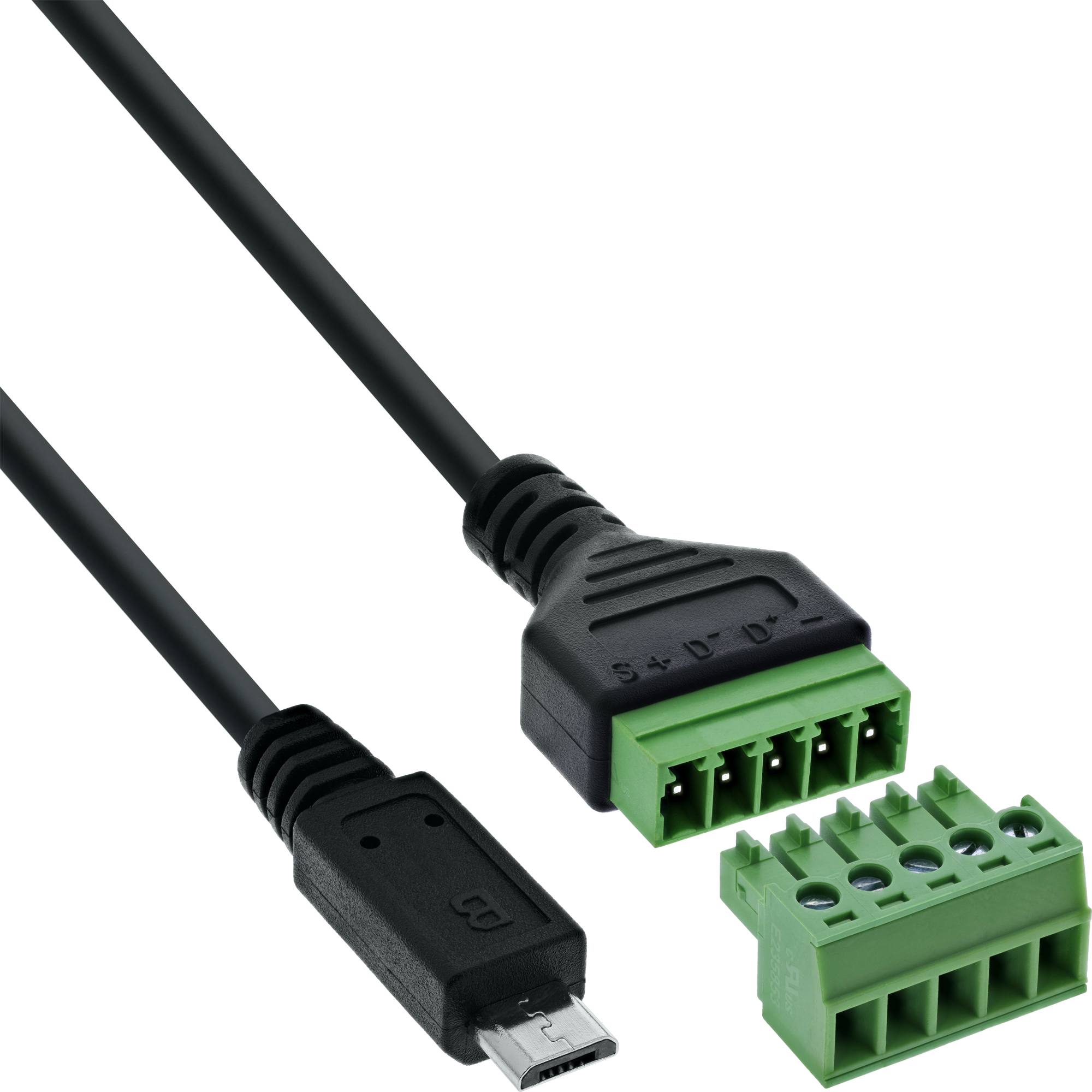 InLine® Micro USB Stecker an Terminalblock, 5-polig, mit Kabel InLine® Micro USB Stecker an Terminalblock, 5-polig, mit Kabel