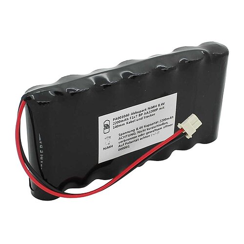 Akkupack NiMH 8,4V 2200mAh F1x7 BP AA2200P mit 140mm Kabel und Stecker Akkupack NiMH 8,4V 2200mAh F1x7 BP AA2200P mit 140mm Kabel und Stecker