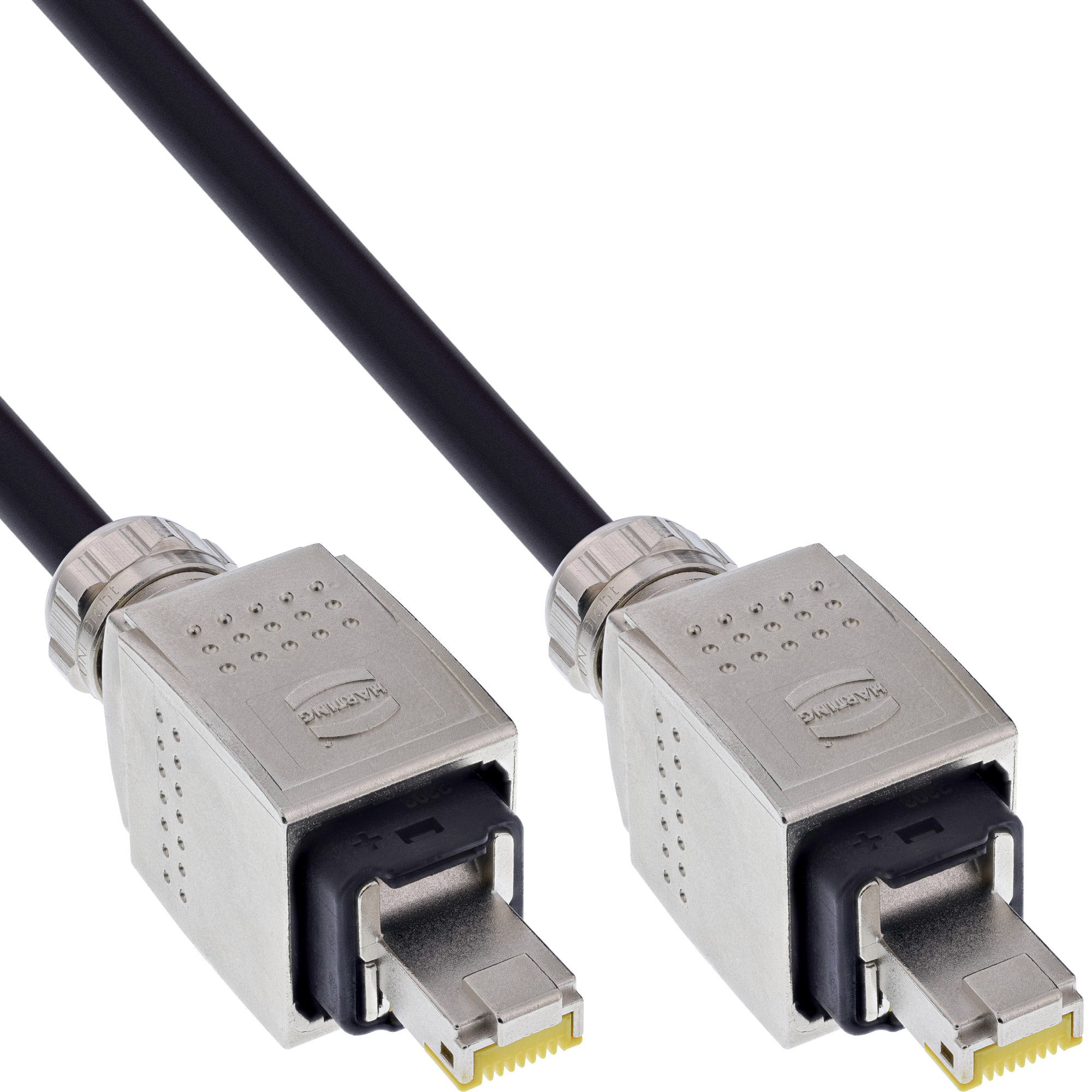 50m - InLine® Netzwerk-Kabeltrommel IP67 Outdoor PUR Harting, Cat.6A S/FTP