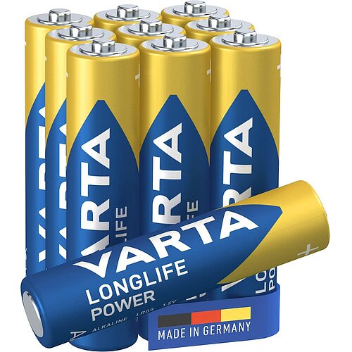 10x Varta Longlife Power AAA Micro LR03 Alkaline Batterie