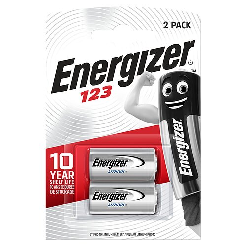 Energizer Lithium 3V CR123A CR17345 Batterie - 2er Verpackung Energizer Lithium 3V CR123A CR17345 Batterie - 2er Verpackung