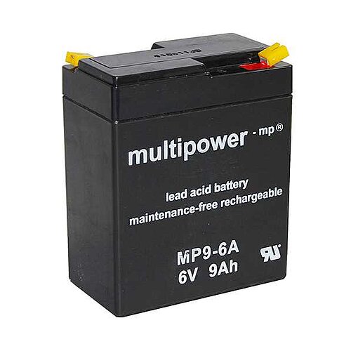 Multipower MP9-6A AGM 6V 9,0Ah - 4,8mm Faston