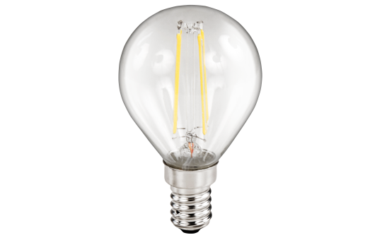 LED Filament Tropfenlampe McShine ''Filed'', E14, 2W, 260 lm, warmweiß, klar