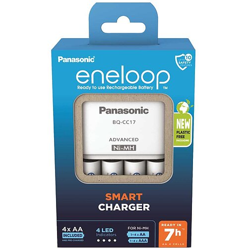 Panasonic eneloop Advanced Charger BQ-CC17 inklusive 4x HR-3UTGB / BK-3MCDE