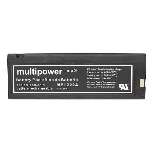 Multipower MP1222A AGM 12 V 2,2 Ah - Klemmkontakte Multipower MP1222A AGM 12 V 2,2 Ah - Klemmkontakte