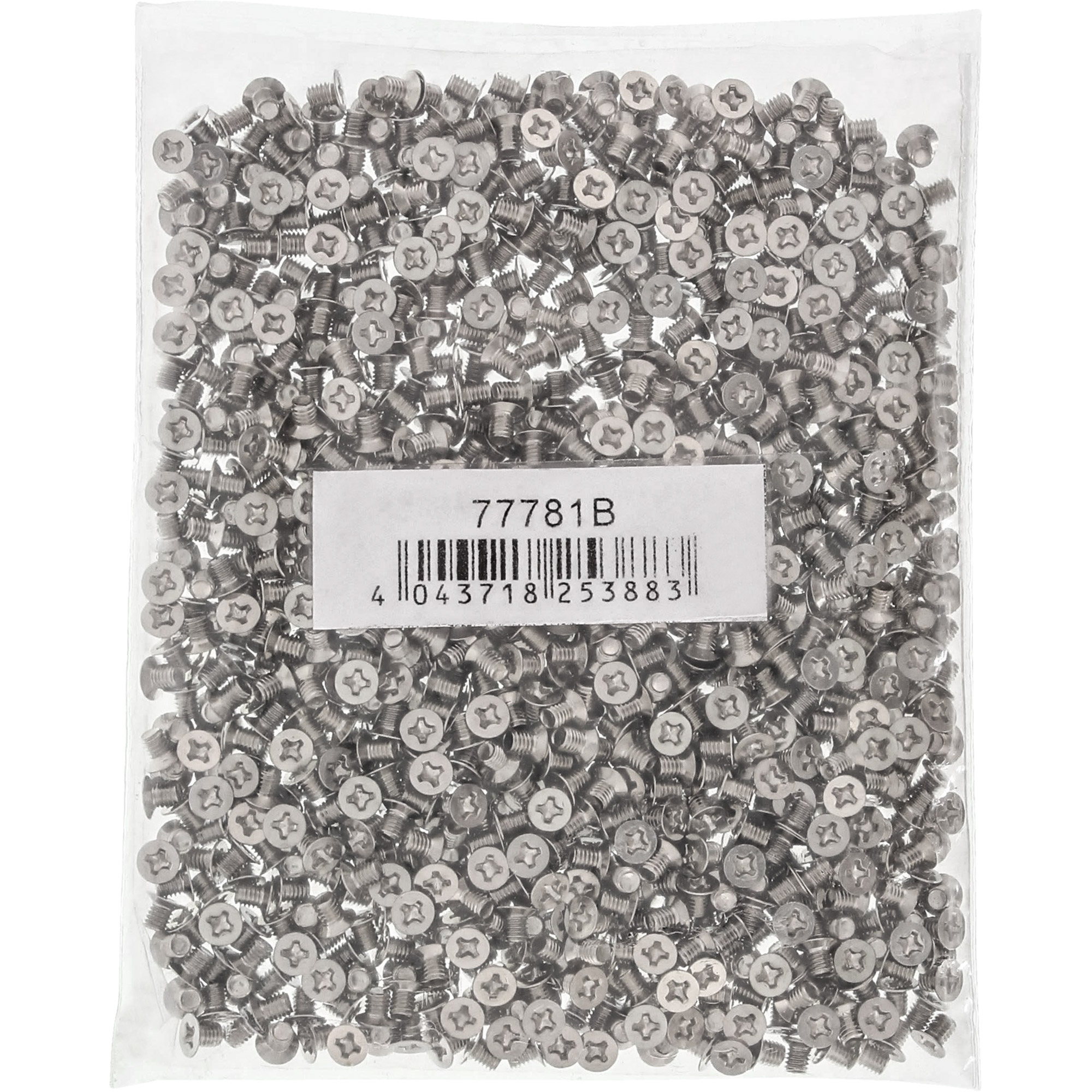 Inline® Schraubenset, f. 2,5" HDD/SSD, 3mm, flacher Senkkopf, silber 1000er Pack