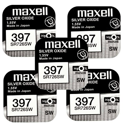5x Maxell SR726SW SR59 397 Silberoxid Batterie 1.55 V