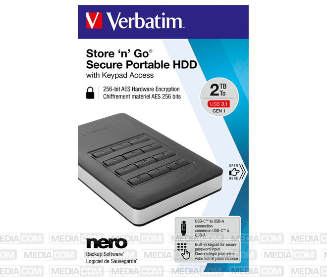 Festplatte 2TB USB 3.1, A-C, 6.35cm (2.5''), schwarz Festplatte 2TB USB 3.1, A-C, 6.35cm (2.5''), schwarz