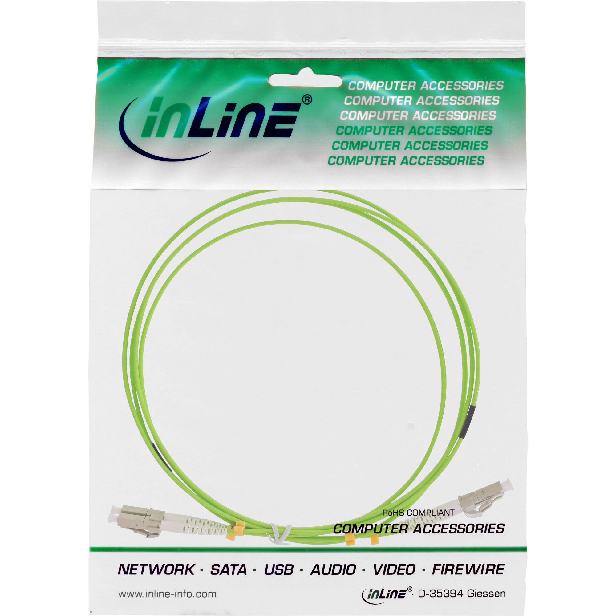 Inline® LWL Duplex Kabel, LC/LC, 50/125µm, OM5, 20m