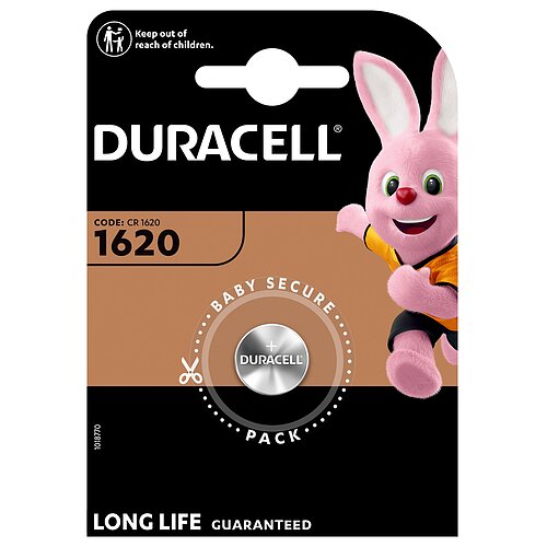 Duracell CR1620 Lithium Knopfzelle 3V Batterie - 1er Verpackung