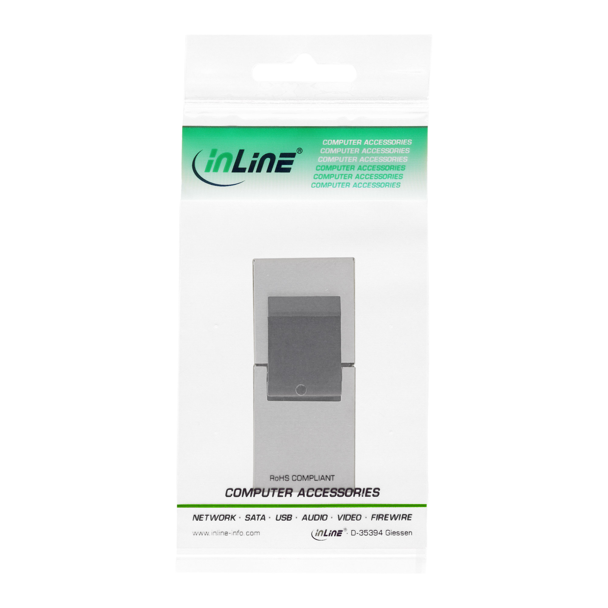 Inline® Keystone RJ45 Buchse / Buchse Einsatz, SNAP-In, Cat.5e