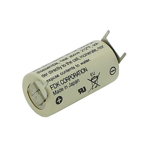 FDK / Sanyo Lithium CR17335SE 2/3A 3V mit Printanschluß +-- FDK / Sanyo Lithium CR17335SE 2/3A 3V mit Printanschluß +--