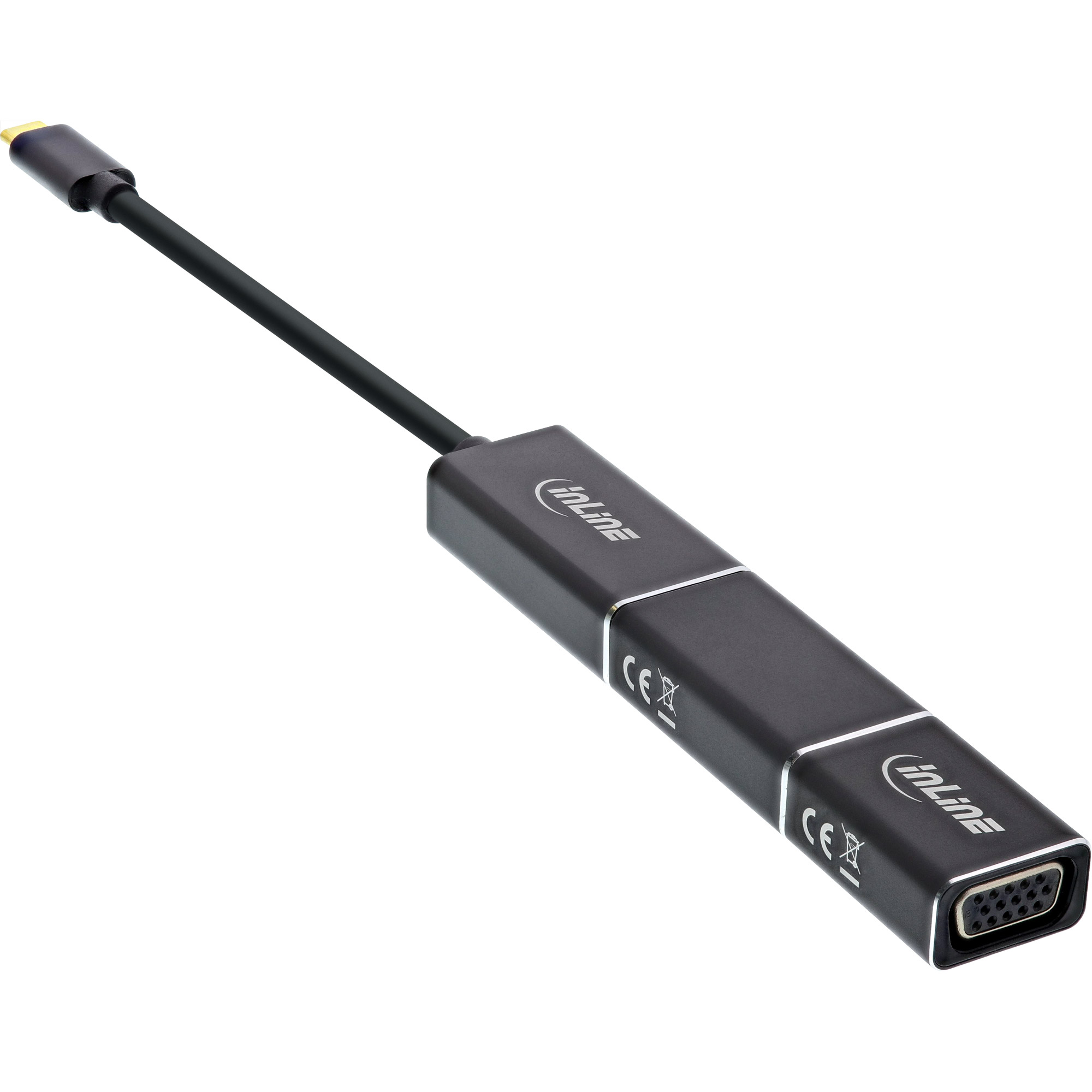Inline® USB Display Konverter Set 6-in-1, 4K/60Hz schwarz