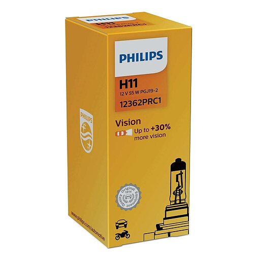 Philips H11 12V 55W PGj19-2 Vision + 30% 1Stück