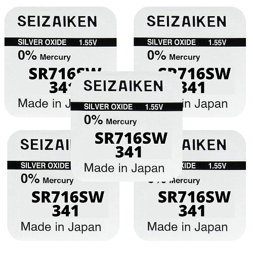 5x SR714SW 341 Silberoxid Batterie Seizaiken 1,55 V
