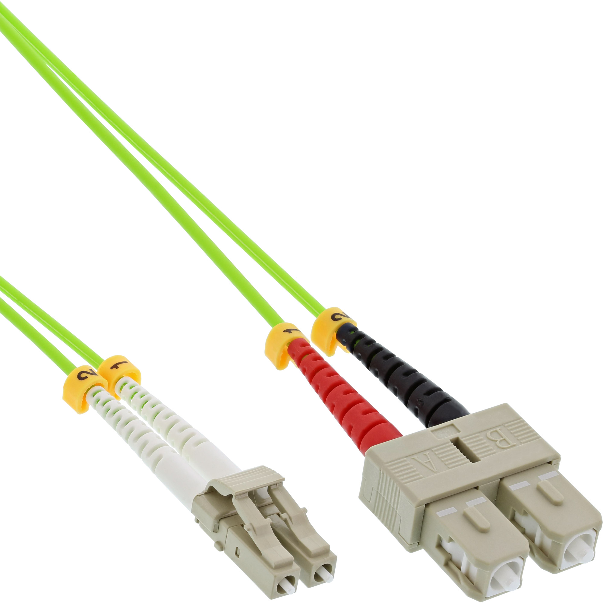 Inline® LWL Duplex Kabel, LC/SC, 50/125µm, OM5, 1m