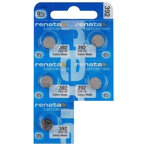 5x Renata SR41W 392 Silberoxid Batterie 1,55 V
